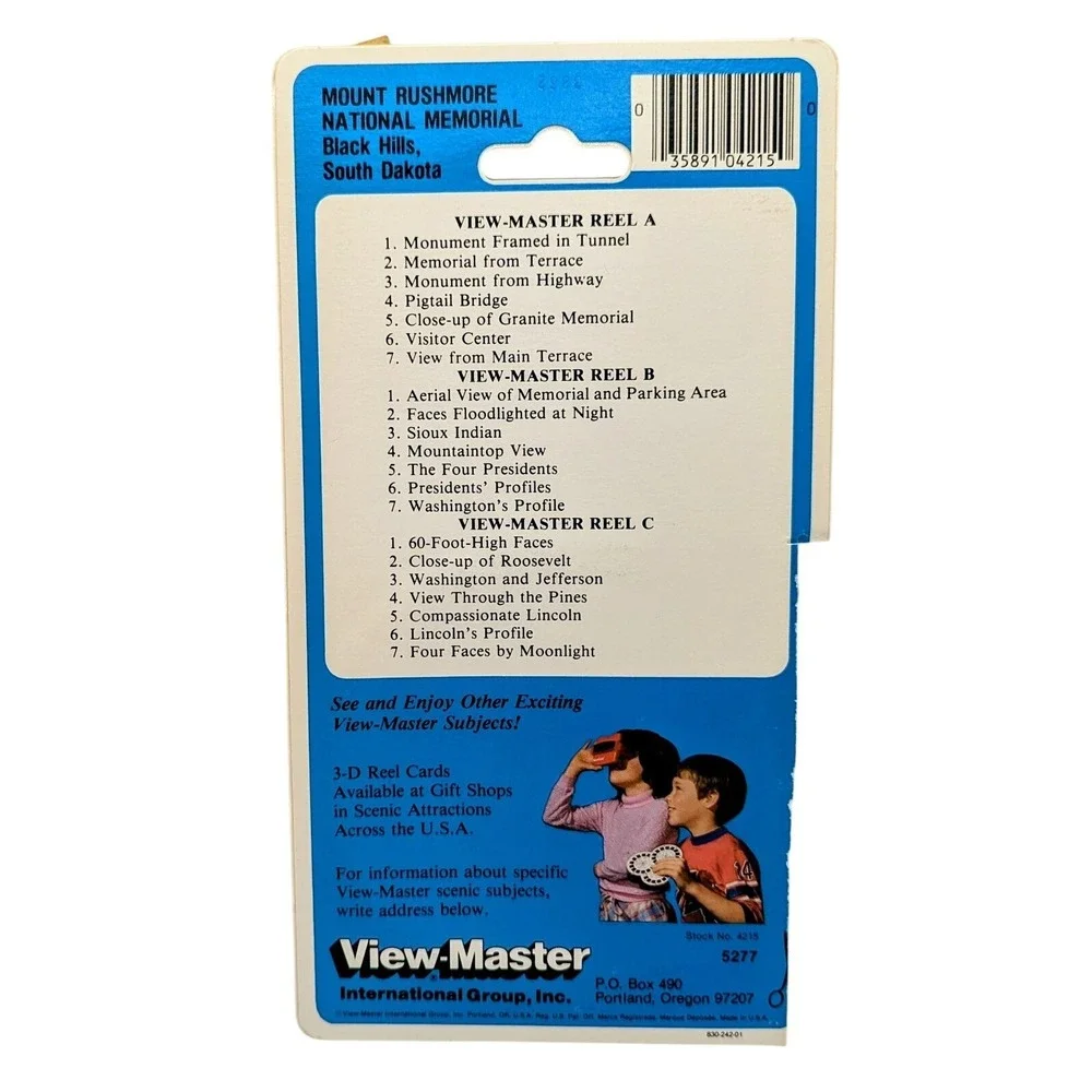 Vintage View-Master 3D Tour Mount Rushmore National Memorial South Dakota